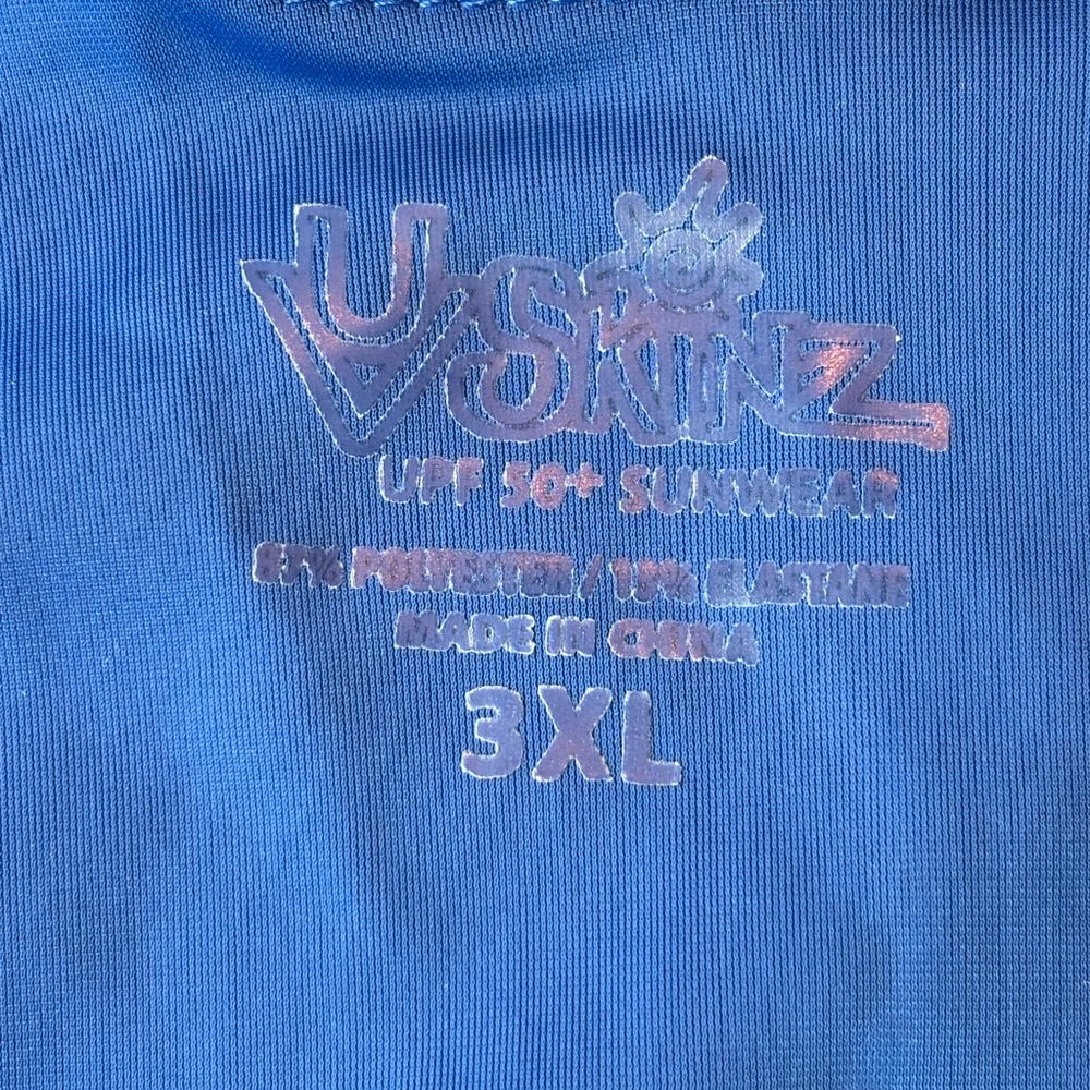 UVSkinz 3XL Blue UPF 50+ Zip-Front Sun Jacket Rash Guard - Picture 3 of 9